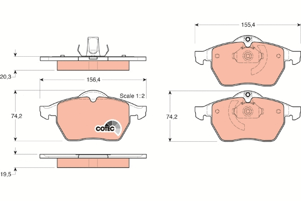 Brake Pad Set, disc brake (GDB1271)