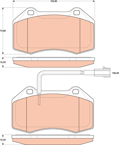Brake Pad Set, disc brake (GDB1812)