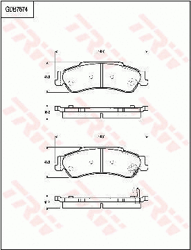 Brake Pad Set, disc brake (GDB7674)