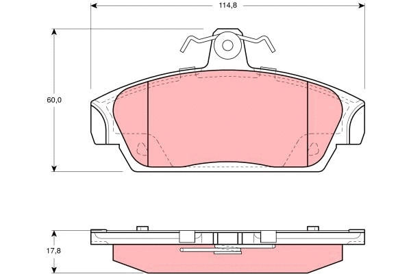 Brake Pad Set, disc brake (GDB859)