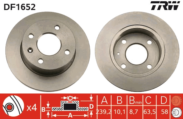 Brake Disc (DF1652)