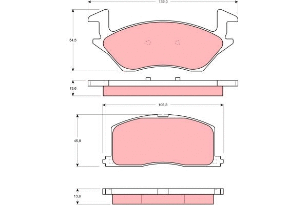 Brake Pad Set, disc brake (GDB878)