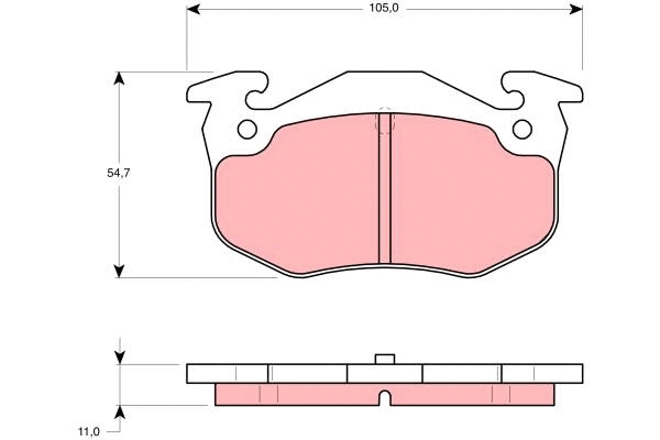 Brake Pad Set, disc brake (GDB1522)