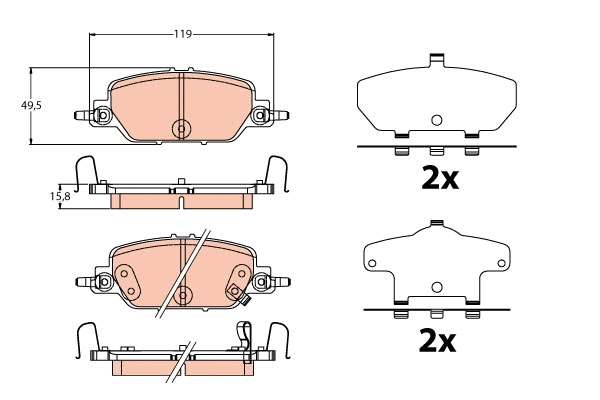 Brake Pad Set, disc brake (GDB2217)