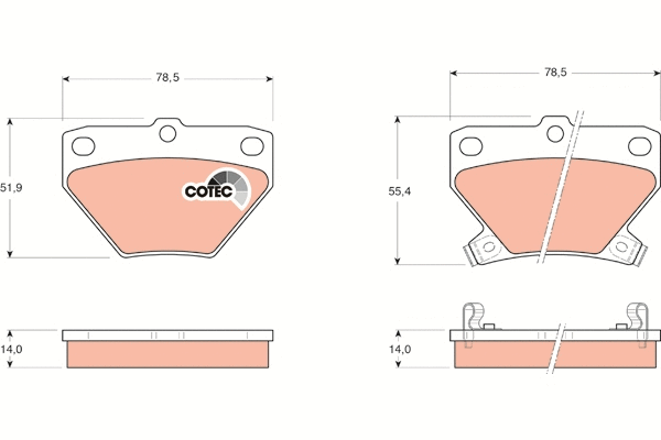 Brake Pad Set, disc brake (GDB3243)