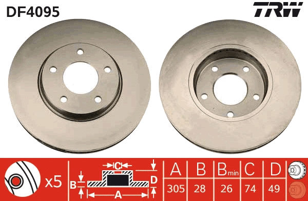 Brake Disc (DF4095)