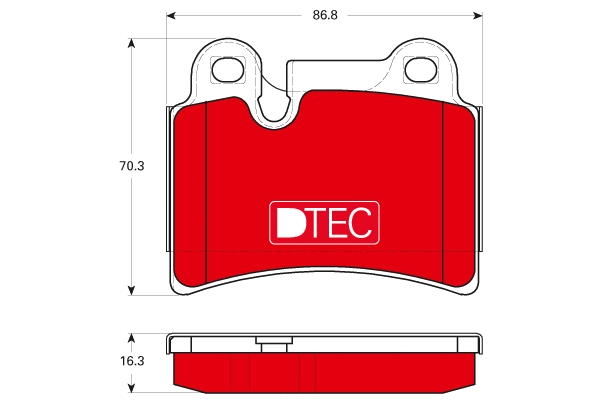Brake Pad Set, disc brake (GDB1722DTE)
