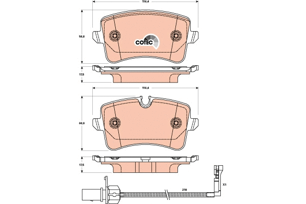 Brake Pad Set, disc brake (GDB1902)