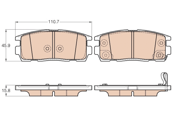 Brake Pad Set, disc brake (GDB3566)