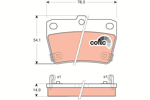Brake Pad Set, disc brake (GDB3279)