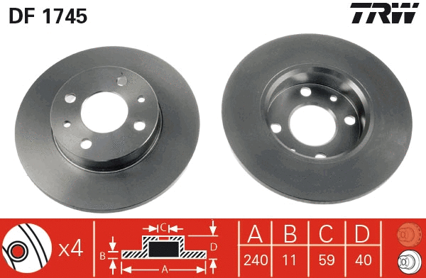 Brake Disc (DF1745)