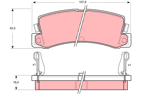 Brake Pad Set, disc brake (GDB730DT)