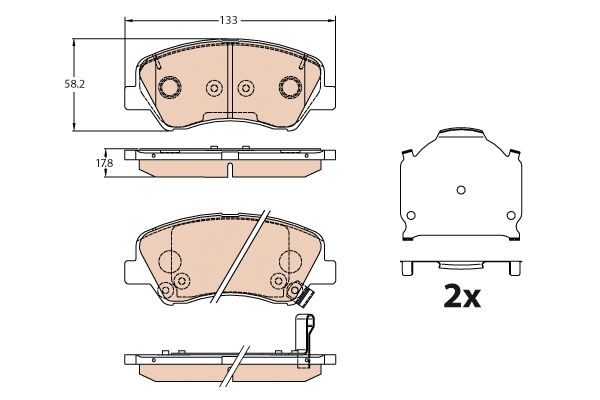 Brake Pad Set, disc brake (GDB3630)