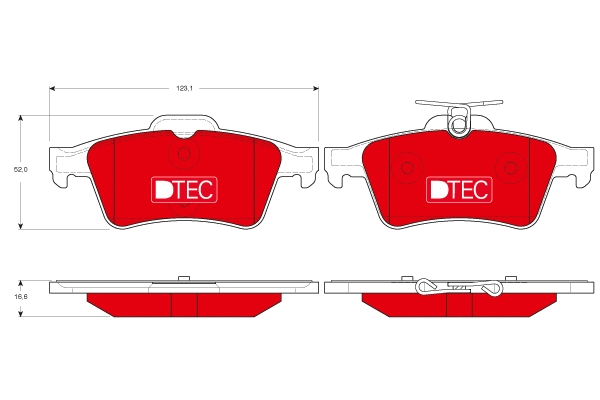 Brake Pad Set, disc brake (GDB1621DTE)
