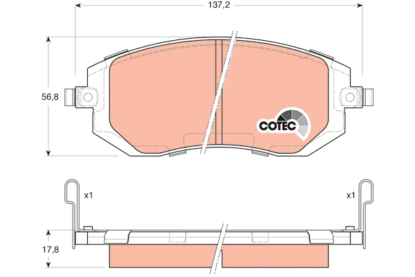 Brake Pad Set, disc brake (GDB3328DT)