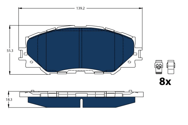 Brake Pad Set, disc brake (GDB3425BTE)