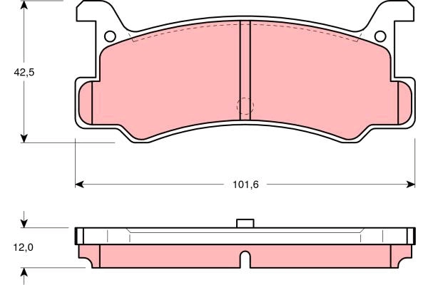 Brake Pad Set, disc brake (GDB375AT)