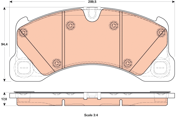 Brake Pad Set, disc brake (GDB1914)
