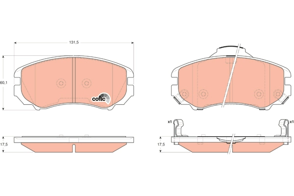Brake Pad Set, disc brake (GDB3352DT)