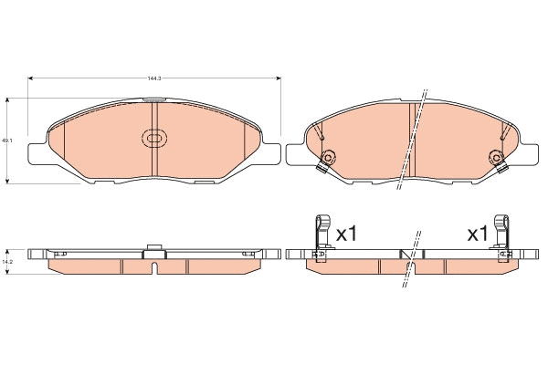 Brake Pad Set, disc brake (GDB3577)