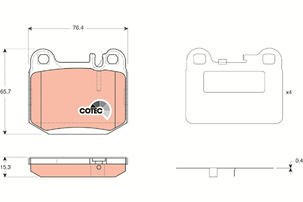 Brake Pad Set, disc brake (GDB1457)