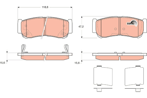 Brake Pad Set, disc brake (GDB3419DT)