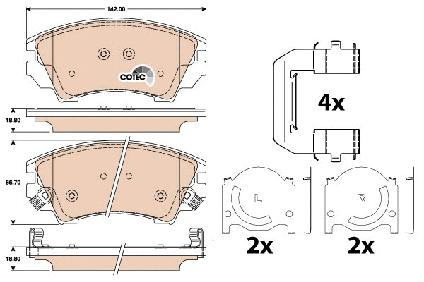 Brake Pad Set, disc brake (GDB1783)