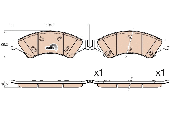 Brake Pad Set, disc brake (GDB2005)