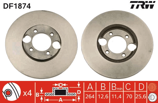 Brake Disc (DF1874)