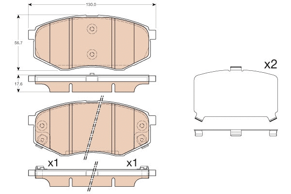 Brake Pad Set, disc brake (GDB3553)