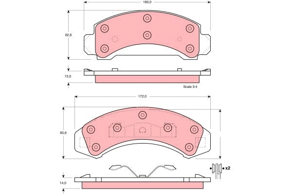 Brake Pad Set, disc brake (GDB4013)