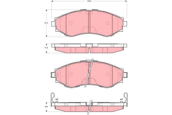 Brake Pad Set, disc brake (GDB3345)