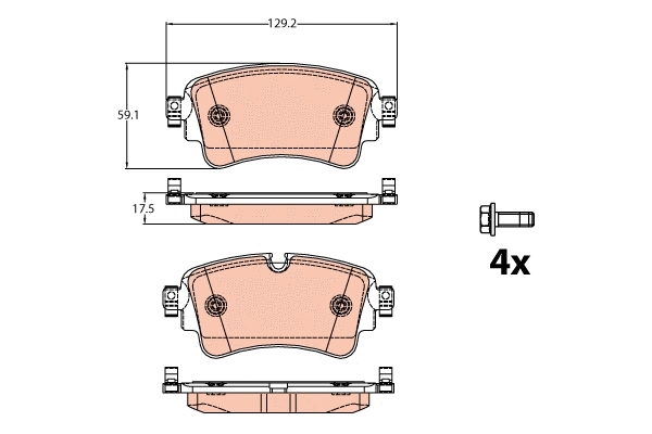 Brake Pad Set, disc brake (GDB2132)