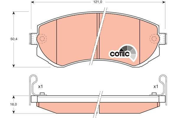 Brake Pad Set, disc brake (GDB3208AT)