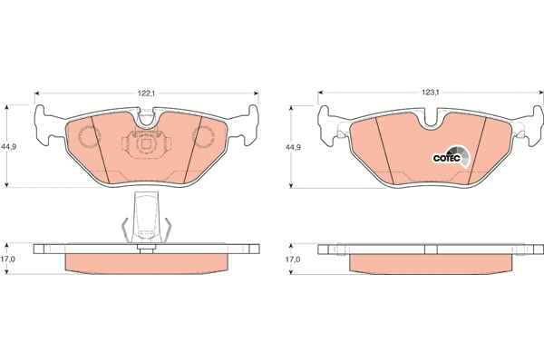 Brake Pad Set, disc brake (GDB1265)
