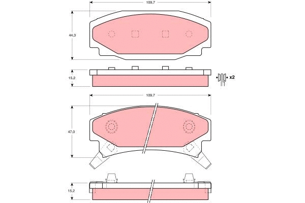 Brake Pad Set, disc brake (GDB4037)