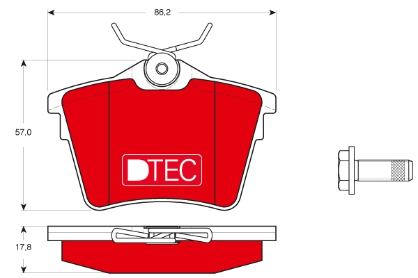 Brake Pad Set, disc brake (GDB1596DTE)