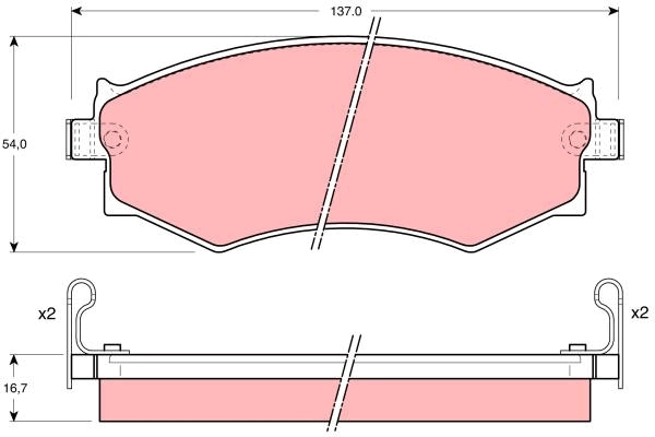 Brake Pad Set, disc brake (GDB1008AT)