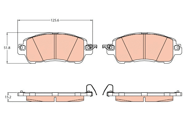 Brake Pad Set, disc brake (GDB2122)