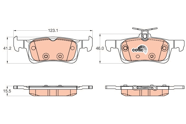 Brake Pad Set, disc brake (GDB2037)