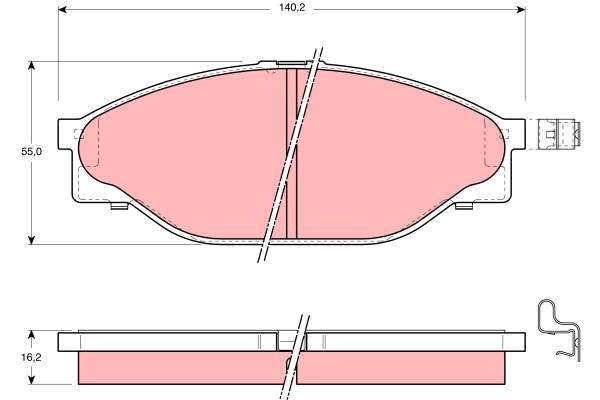 Brake Pad Set, disc brake (GDB3109DT)