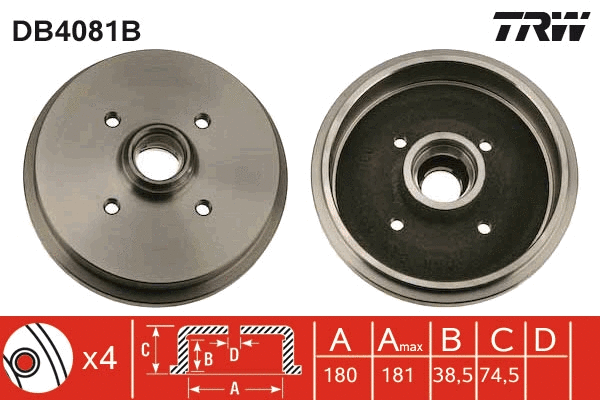 Brake Drum (DB4081B)