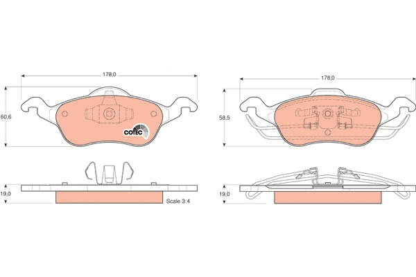 Brake Pad Set, disc brake (GDB1358)