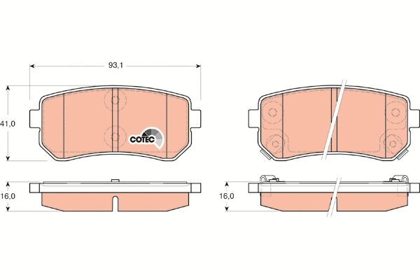 Brake Pad Set, disc brake (GDB3451)