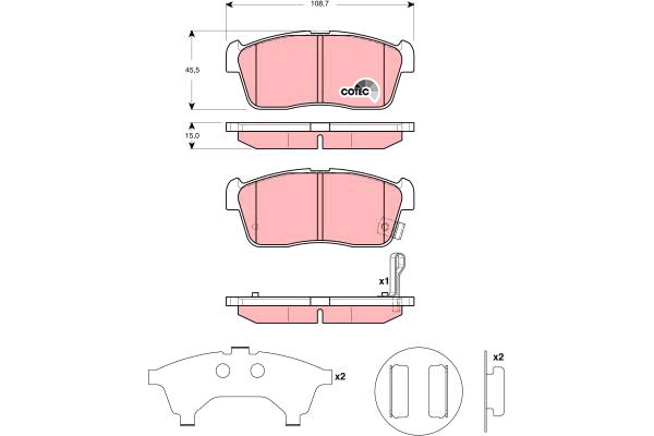 Brake Pad Set, disc brake (GDB3276DT)
