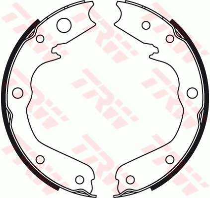 Brake Shoe Set, parking brake (GS8497)