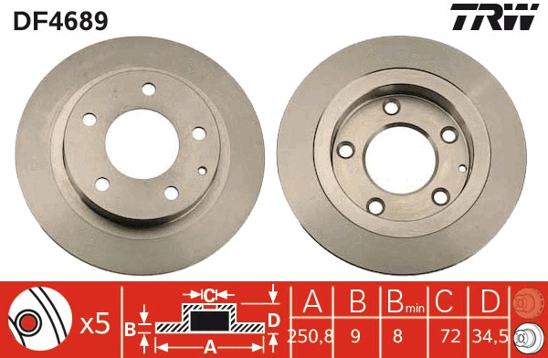 Brake Disc (DF4689)