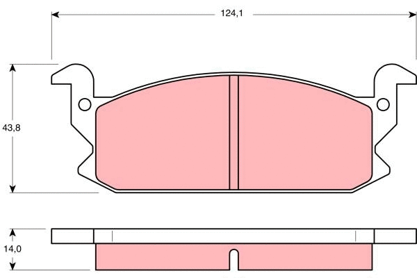 Brake Pad Set, disc brake (GDB366)