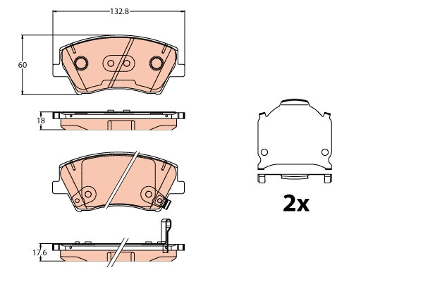 Brake Pad Set, disc brake (GDB2203)