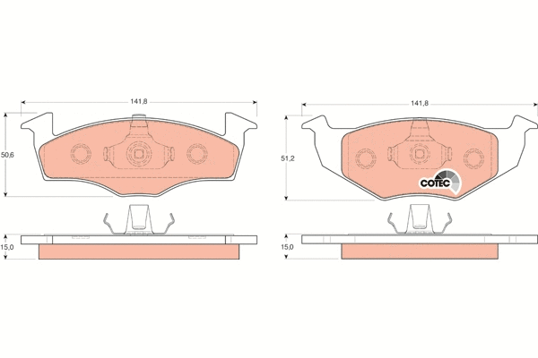 Brake Pad Set, disc brake (GDB1306)